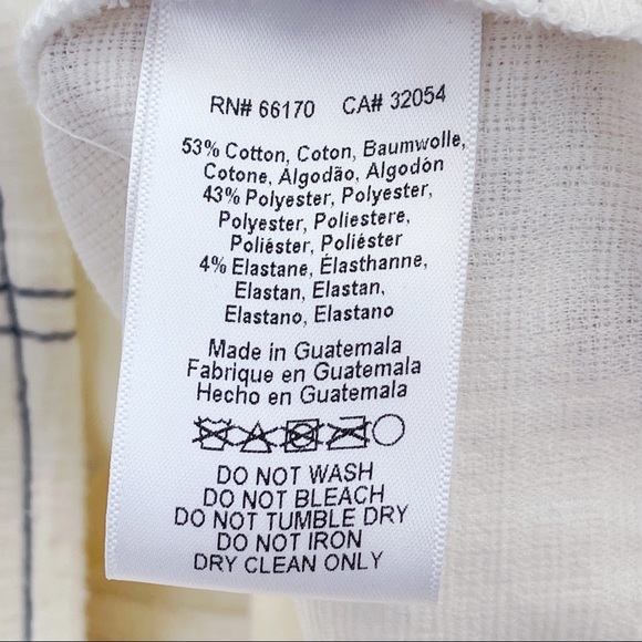 Anthropologie White 3/4 Puff Sleeve Light Cotton Blend Top Blouse Sz XS - Picture 12 of 13